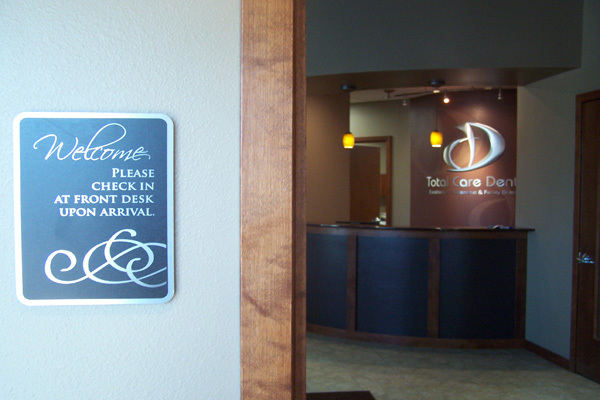 Total Care Dental Reception Entrance