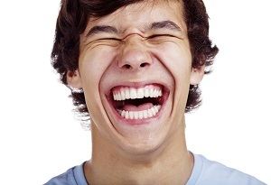 Laughing Man with Healthy Mouth