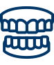 Dentures - A friendly icon showcasing dentures for a bright smile.